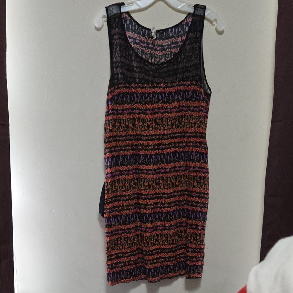 Maeve Black and Pink Dress